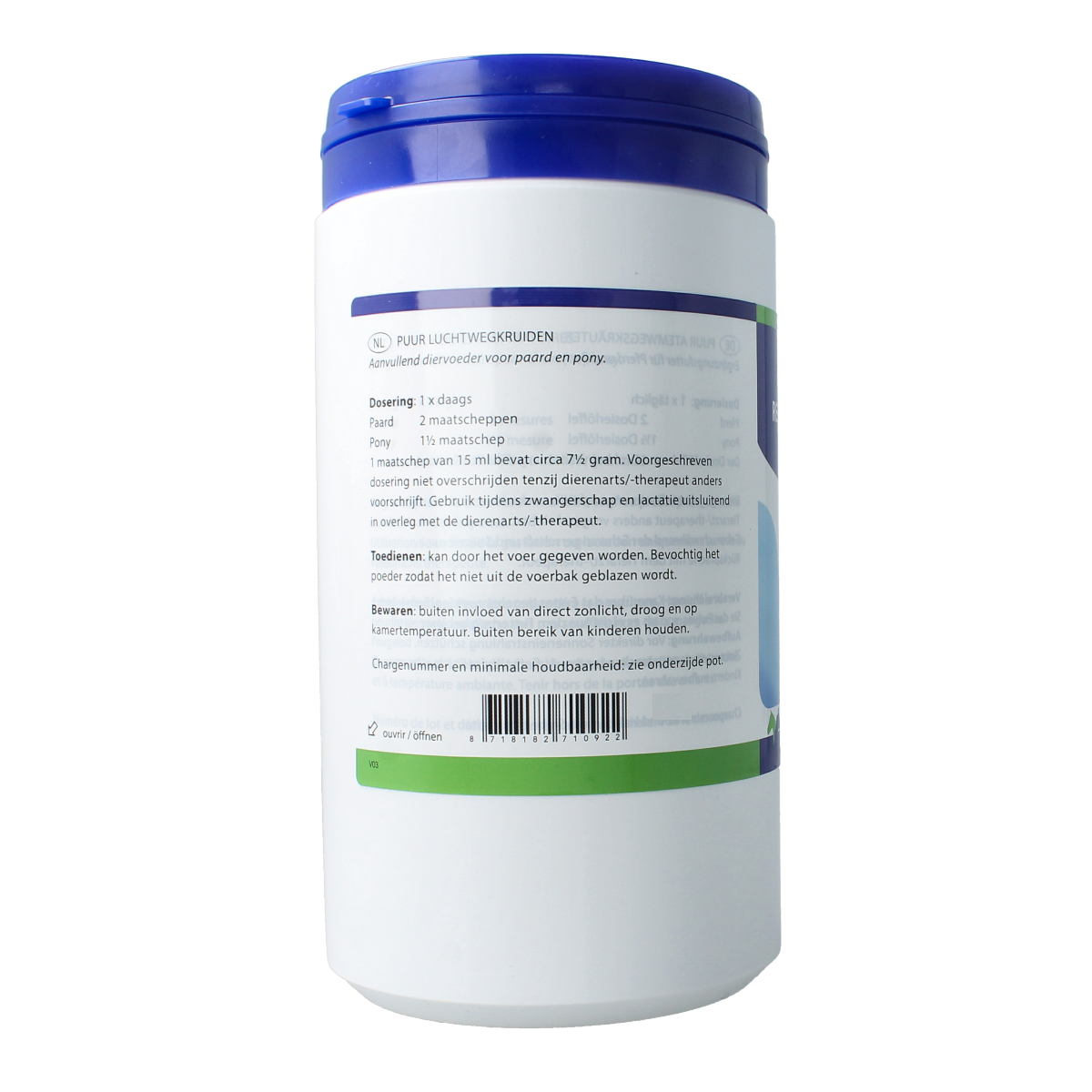Puur Respi herbs paard en pony 500.00 Gram