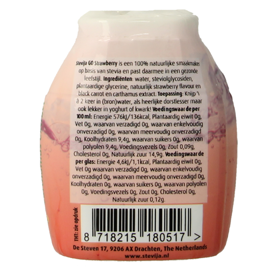 SteviJa Stevia limonadesiroop go strawberry 40 Milliliter