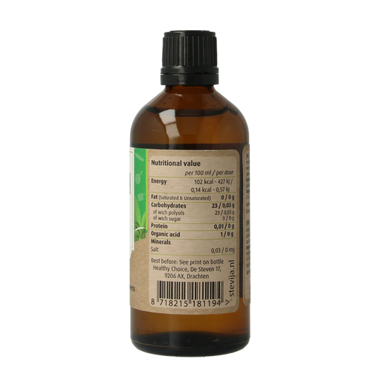 SteviJa Stevia vloeibaar naturel 100.00 Milliliter
