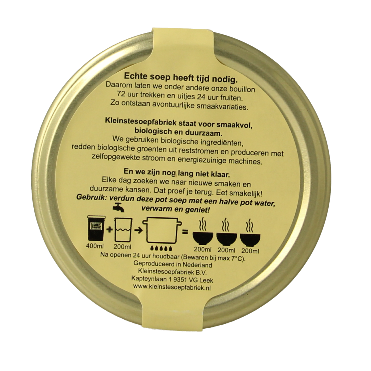 Kleinstesoepfabriek Runderbouillon bio 400.00 Milliliter
