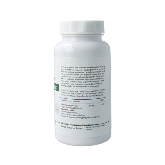 Livinggreens Magnesium citraat 400mg 60.00 Tabletten