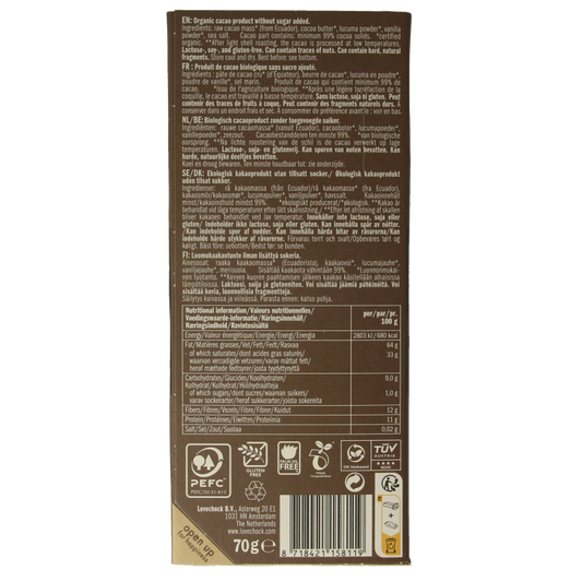 Lovechock Extreme dark 99% pure bio 70 Gram