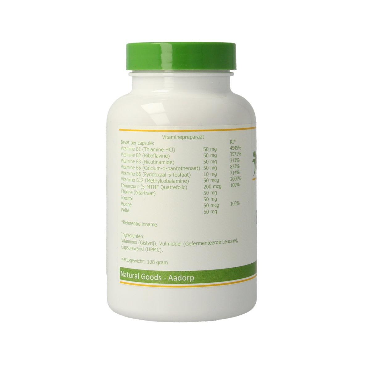 Elvitum Vitamine B-forte gistvrij 180.00 Vegetarische capsules