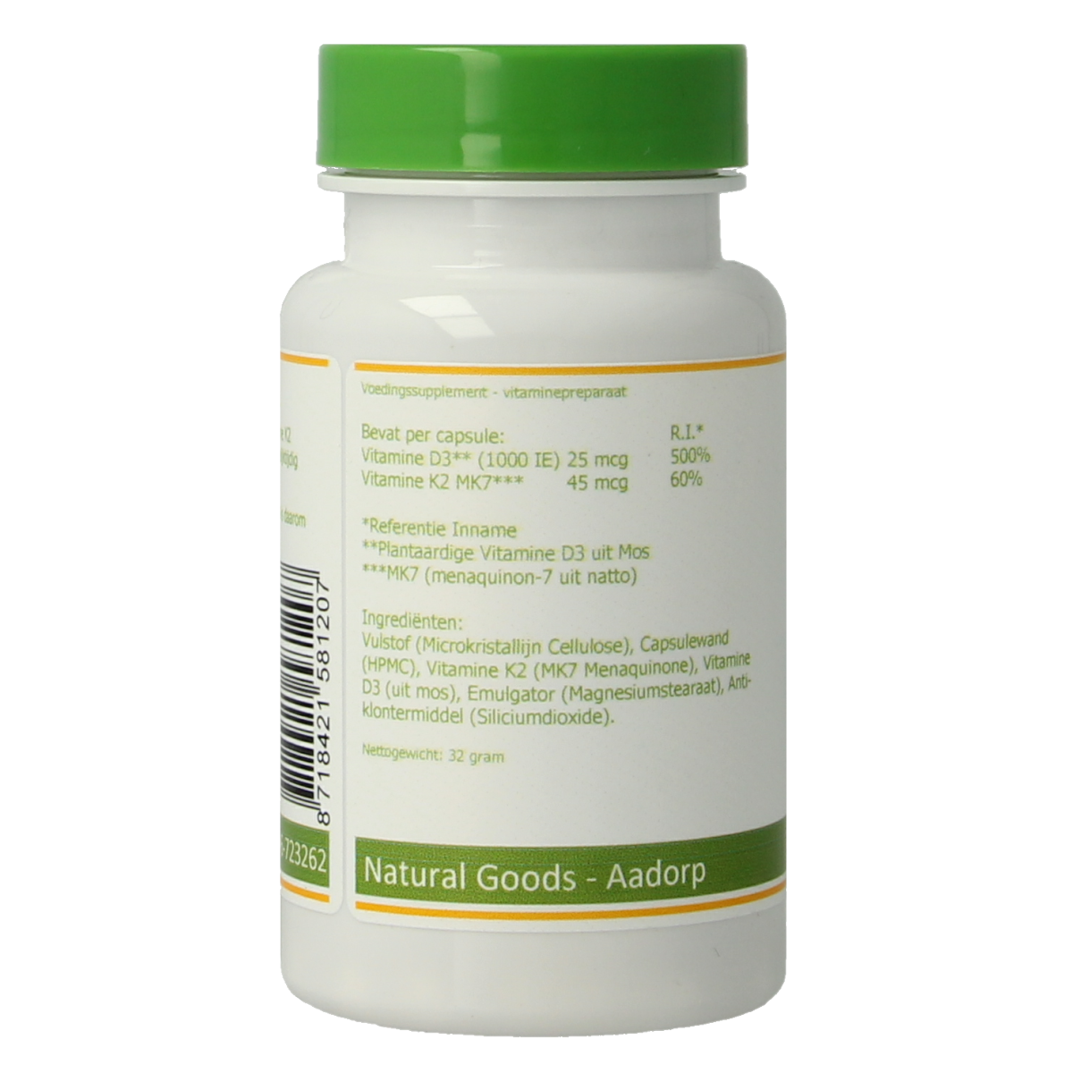 Elvitum Vitamine K2 & D3 90.00 Vegetarische capsules