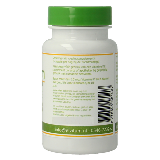 Elvitum Vitamine K2 & D3 90.00 Vegetarische capsules