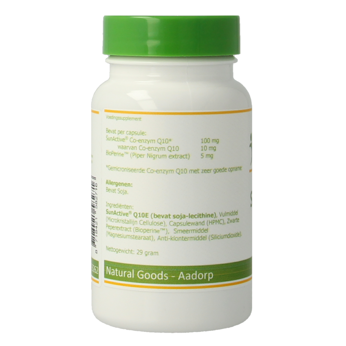 Elvitum Co-enzym Q10 sunactive 100mg 90.00 Vegetarische capsules