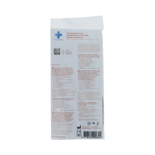 Solvacare Compressiekous zwart XL 29 - 33 cm 1.00 Paar