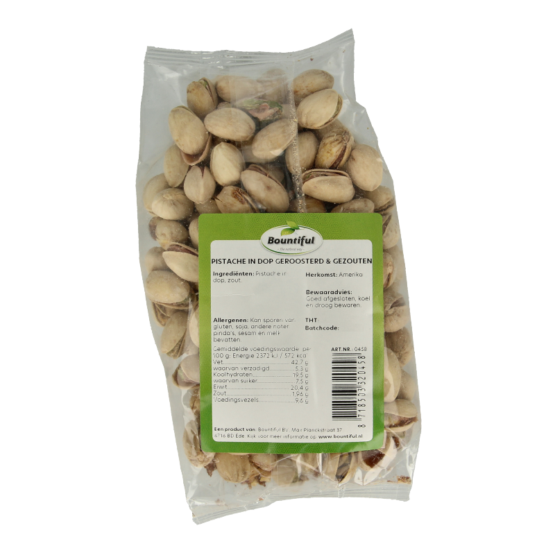 Bountiful Pistache in dop geroosterd en gezouten 200 Gram