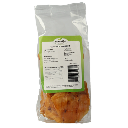 Bountiful Kaki fruit gedroogd zonder suiker 200.00 Gram