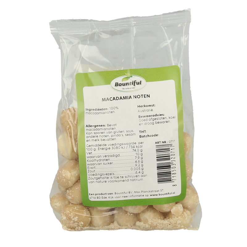 Bountiful Macadamia noten 150 Gram