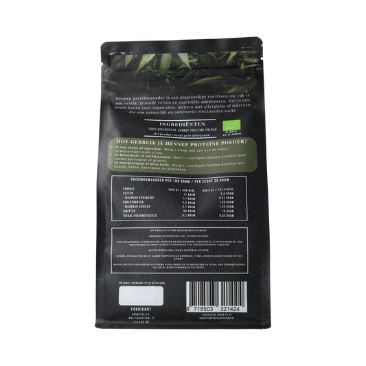 Bountiful Vegan hennep proteine poeder bio 500.00 Gram