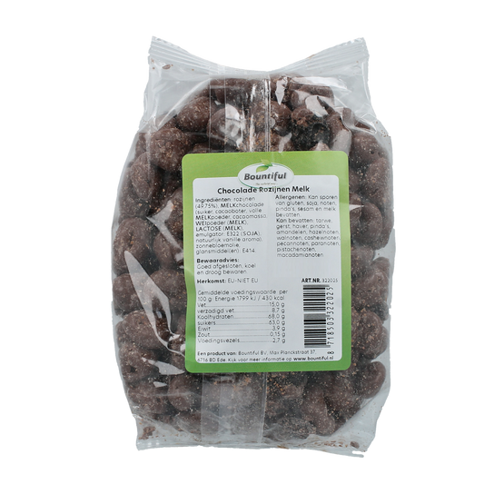 Bountiful Best Choice Choc Rozijnen melk 500.00 Gram