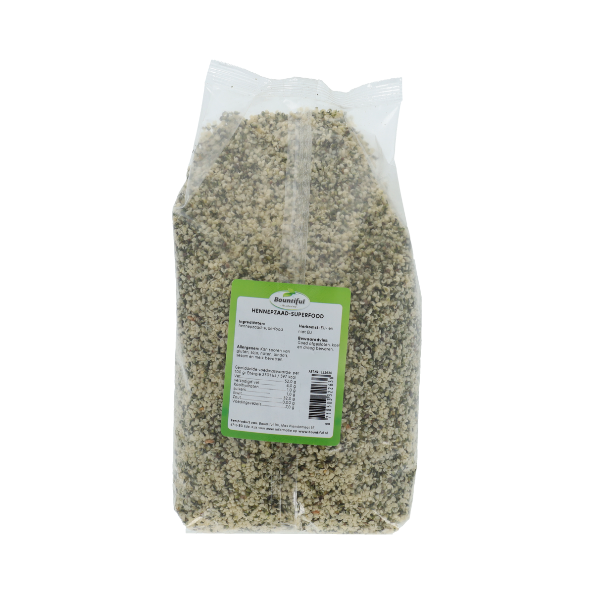Bountiful Best choice hennepzaad gepeld 1000.00 Gram