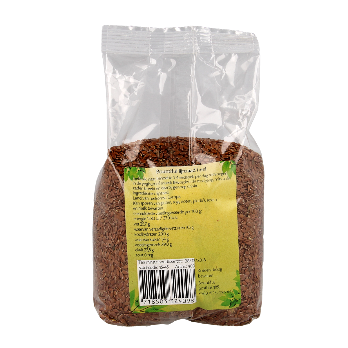 Bountiful Lijnzaad heel 500.00 Gram