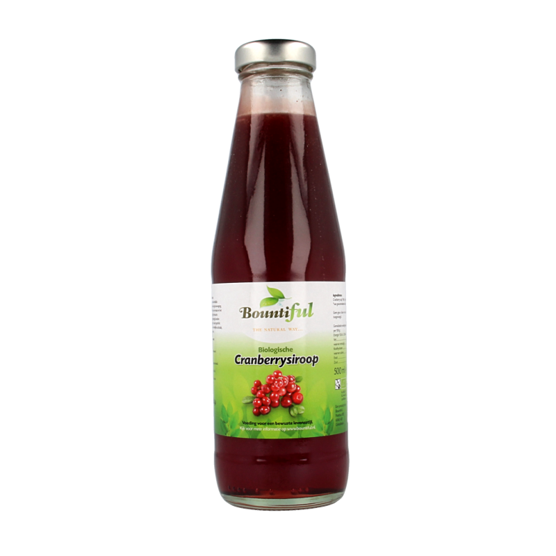 Bountiful Cranberrysiroop bio 500 Milliliter