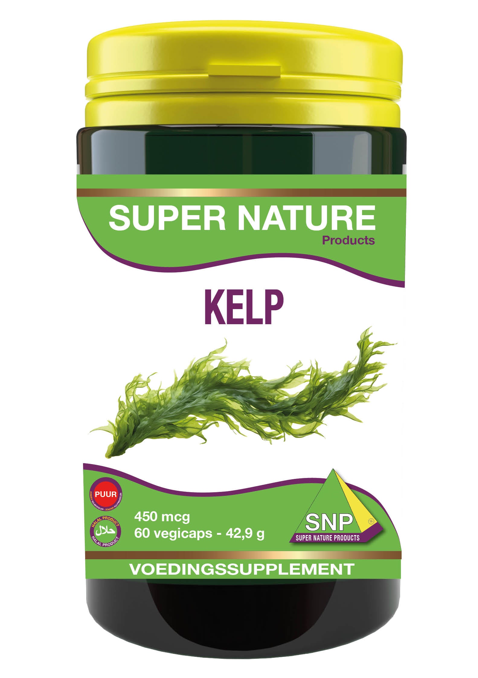 SNP Kelp jodium puur 450 mcg 60 Vegetarische capsules