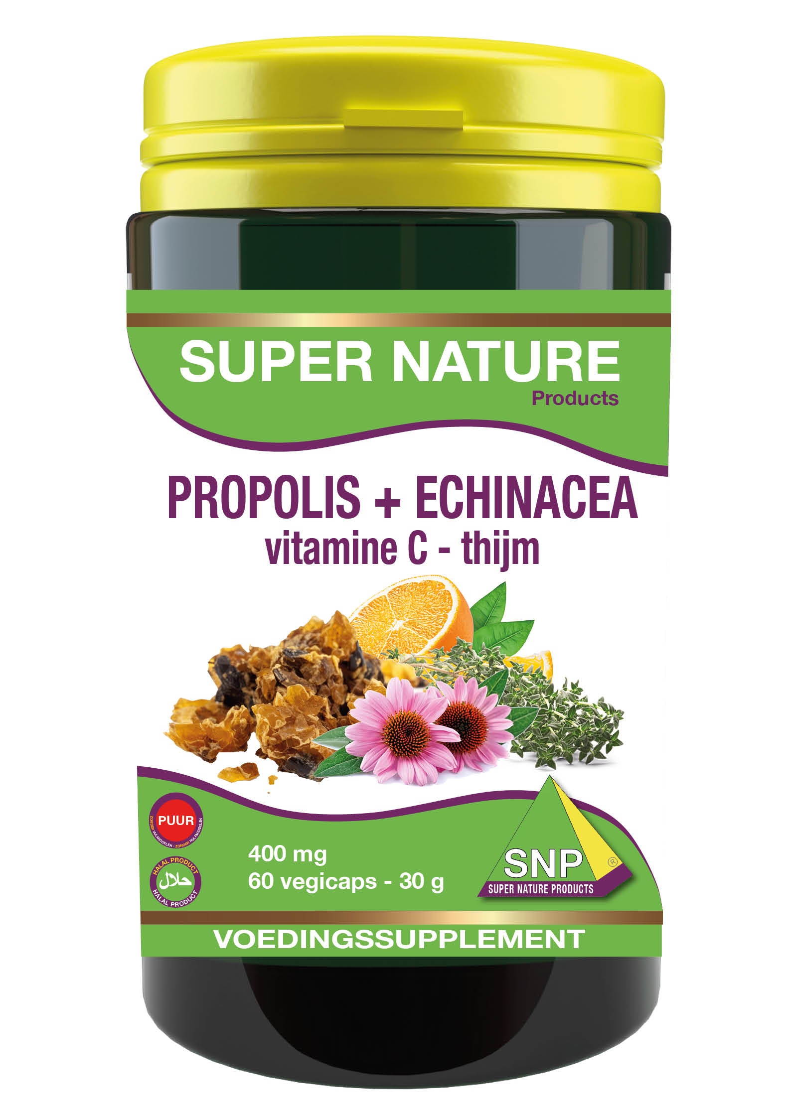 SNP Propolis+echinacea - thijm- vitamine C 400mg puur 60 Capsules