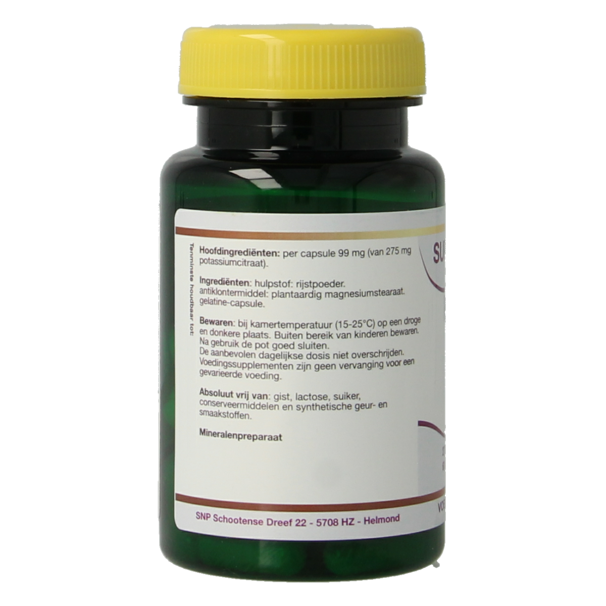SNP Potassium citraat 275mg 60.00 Capsules