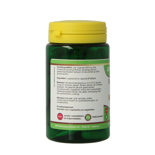 SNP Panax ginseng 500mg puur 60 Vegetarische capsules