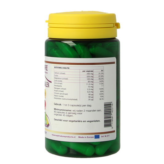 SNP Super multi mineralen 650mg puur 90.00 Vegetarische capsules