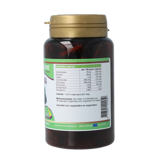 SNP Spirulina 500mg puur 90.00 Vegetarische capsules