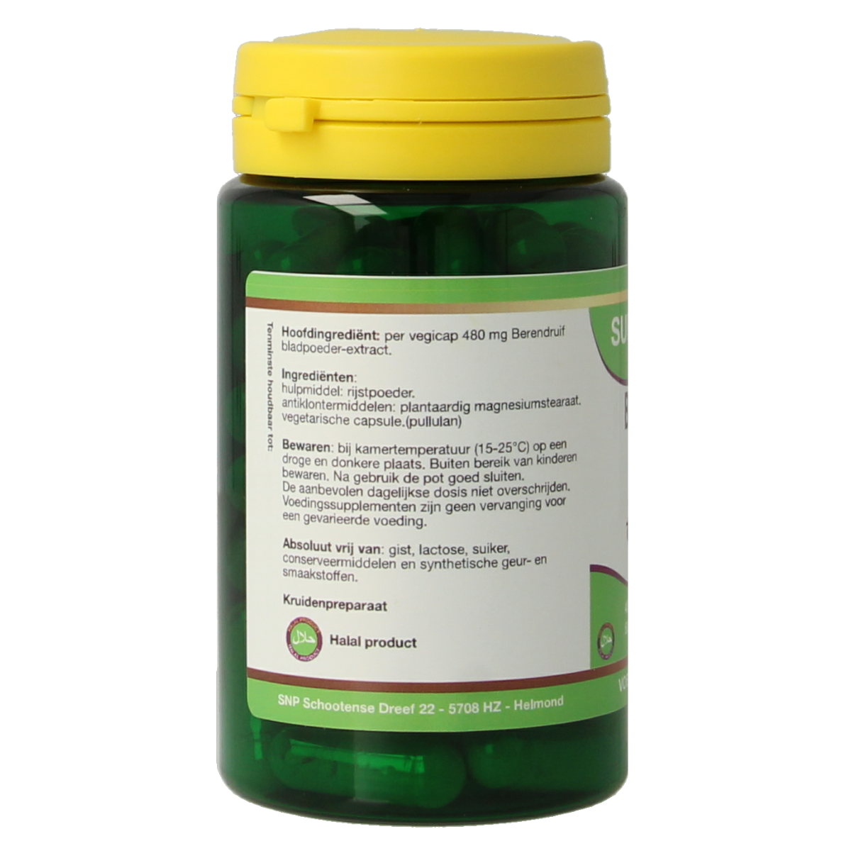 SNP Berendruif 480mg 60.00 Vegetarische capsules