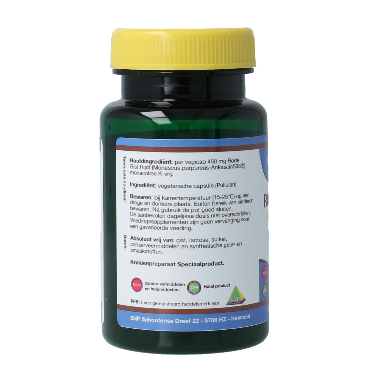 SNP Rode gist rijst monacoline K-vrij puur 30.00 Vegetarische capsules