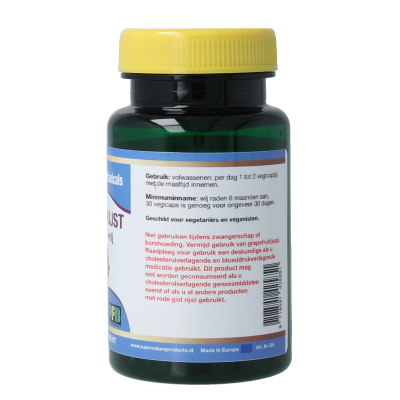 SNP Rode gist rijst monacoline K-vrij puur 30 Vegetarische capsules