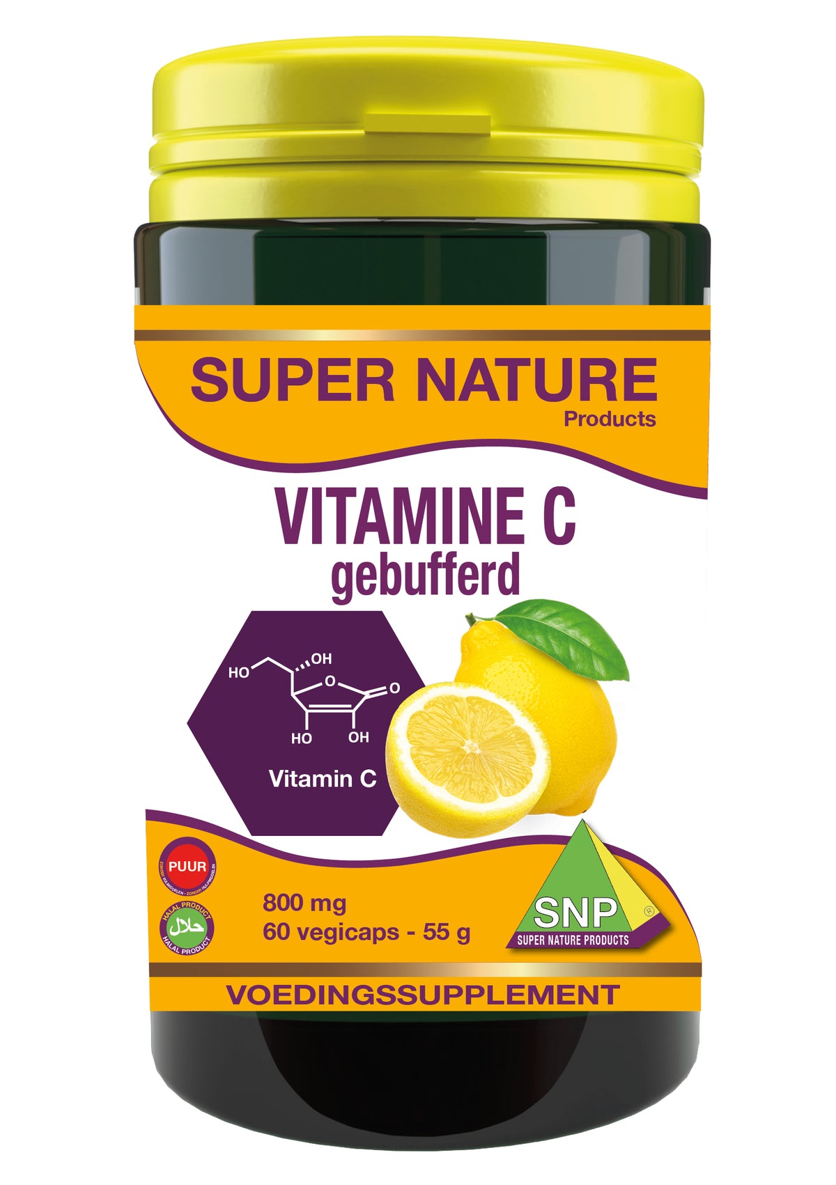 SNP Vitamine C 800mg gebufferd puur 60.00 Vegetarische capsules