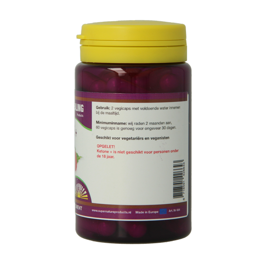NHP Ketone + 425mg puur 60.00 Vegetarische capsules