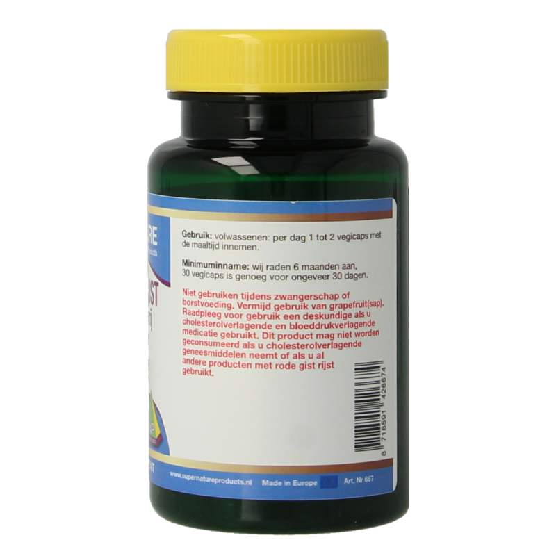 SNP Rode gist rijst monacoline K vrij 30 Vegetarische capsules