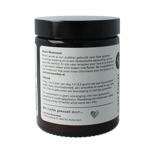 Van Toen Reishi poeder bio 80 Gram