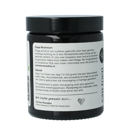 Van Toen Chaga poeder bio 80 Gram