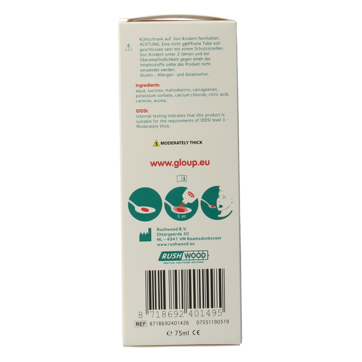 Gloup Original medicatie inname gel aardbei banaan 75.00 Milliliter