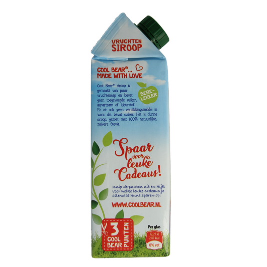 Cool Bear Siroop aardbei-appel 750 Milliliter