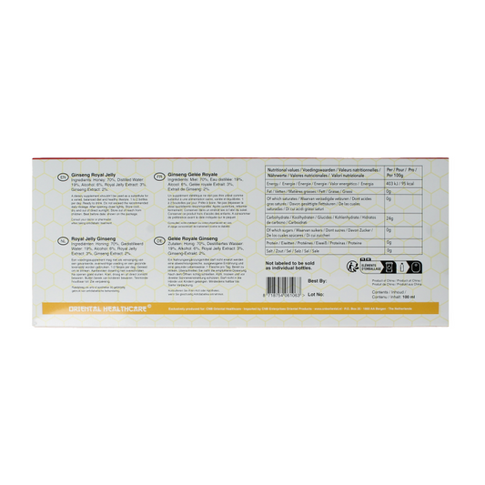 Oriental Health Ginseng royal jelly 10x 10ml 100 Milliliter