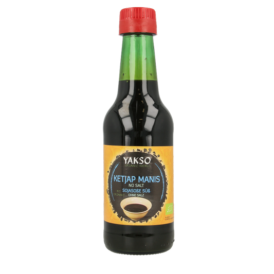 Yakso Ketjap zonder zout bio 250 Milliliter