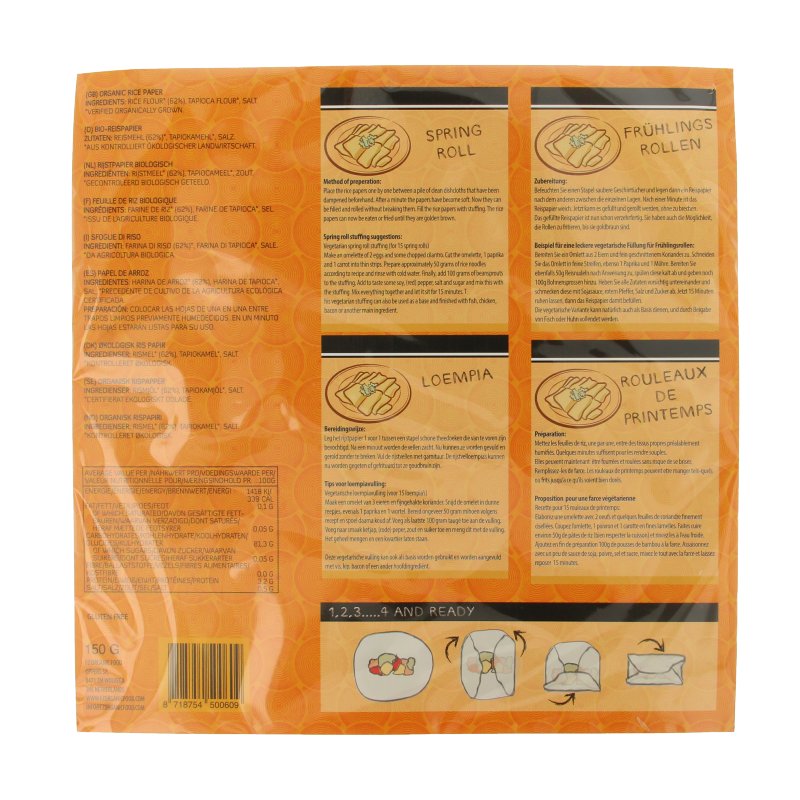 Yakso Rijstpapier met tapioca bio 150 Gram