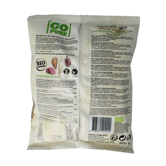 Go Pure Chips groente bio 90.00 Gram