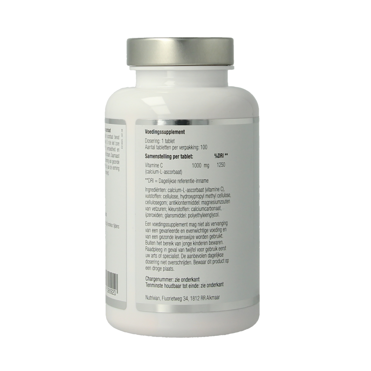 Nutrivian Vitamine C1000 mg calcium ascorbaat 100.00 Tabletten