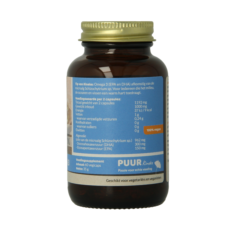 Puur Rineke Visvrije omega 3 60 Vegetarische capsules