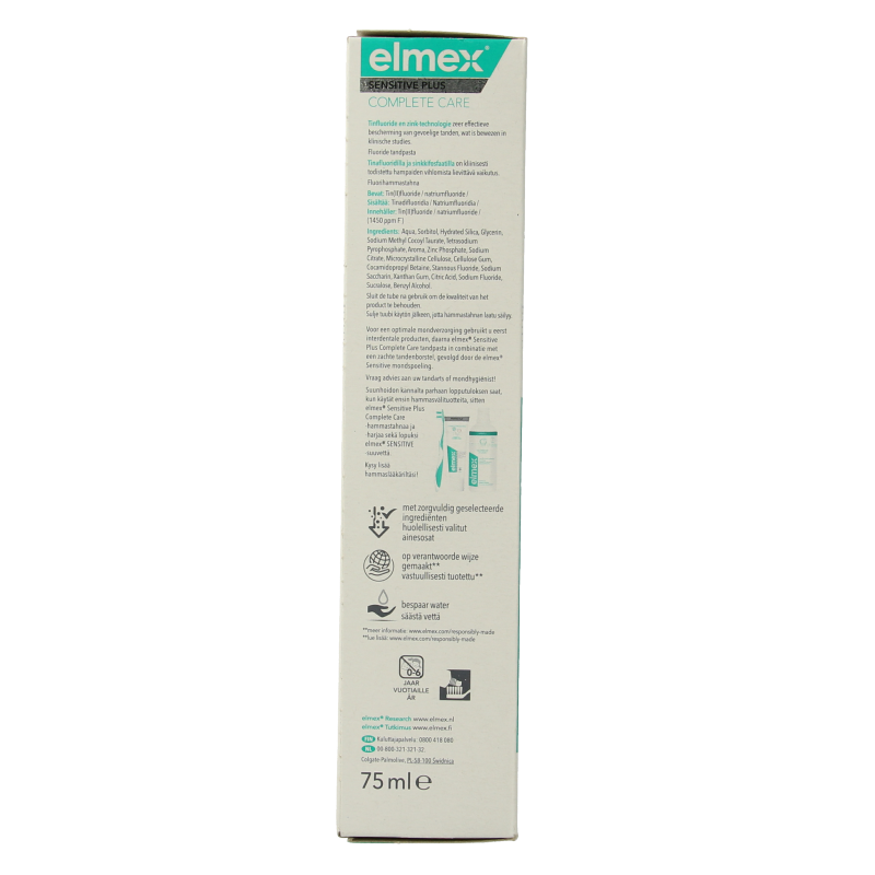 Elmex Tandpasta sensitive plus complete care 75 Milliliter