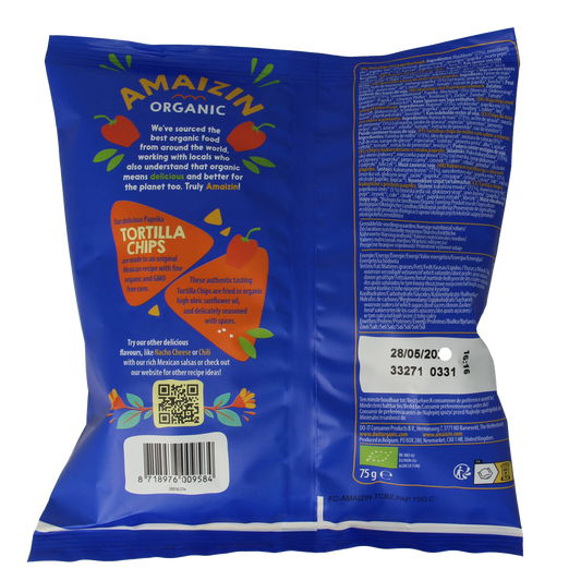 Amaizin Tortilla chips paprika bio 75 Gram