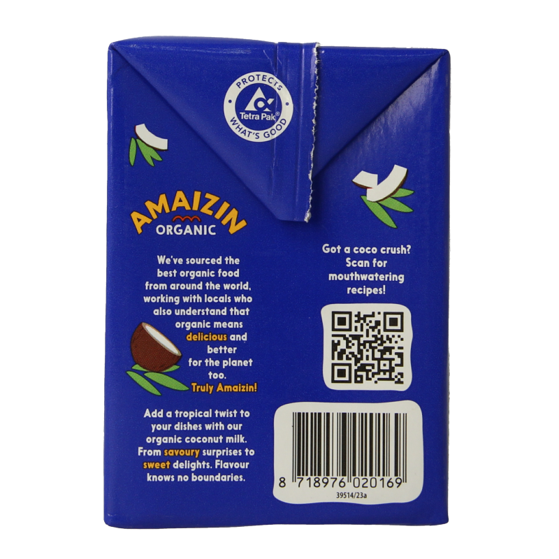 Amaizin Kokosmelk bio 500 Milliliter
