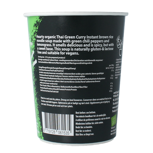 Onoff Instant noodlesoup green curry bio 75.00 Gram