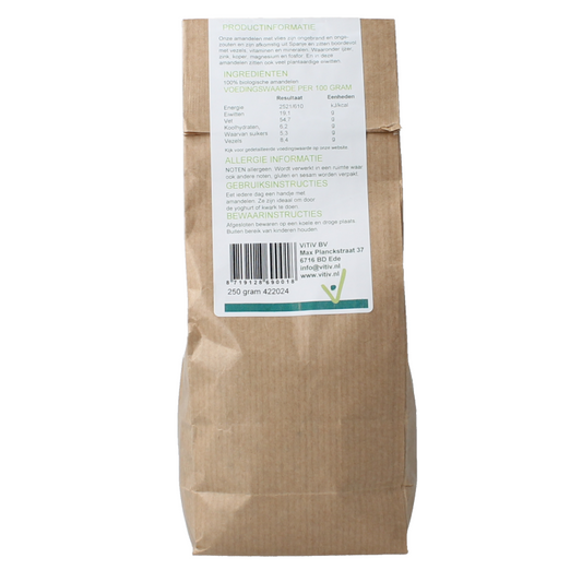 Vitiv Amandelen met vlies bio 250 Gram