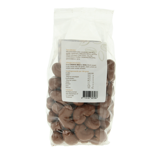 MijnNatuurwinkel Chocolade cashew noten melk 400 Gram