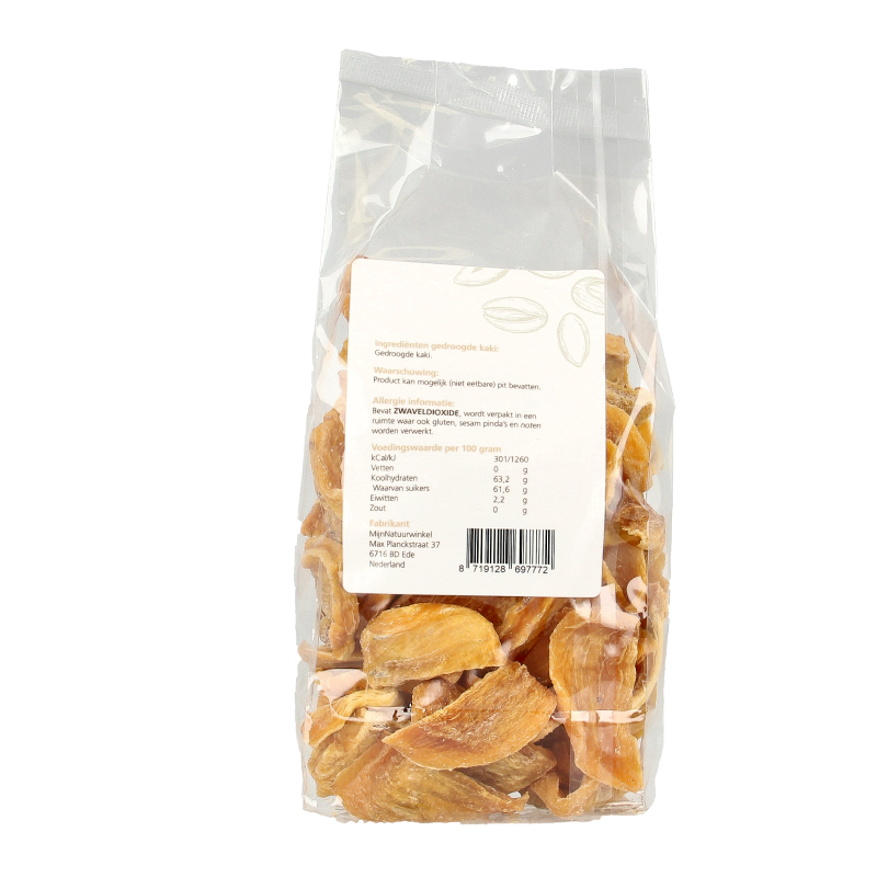 MijnNatuurwinkel Gedroogde kaki fruit 200 Gram