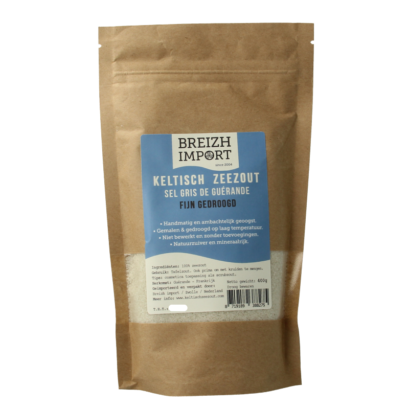 Breizh Import Fijn keltisch zeezout 400 Gram