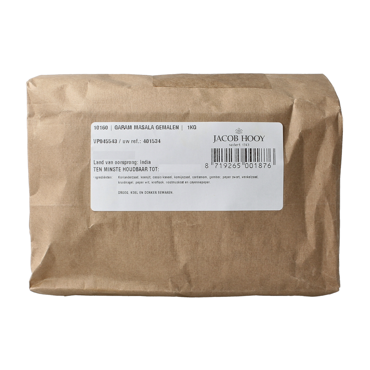 Jacob Hooy Garam masala gemalen 1.00 Kilogram